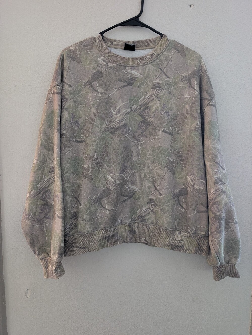 PacSun Men's Camouflage Crewneck Sweatshirt - Gray Green